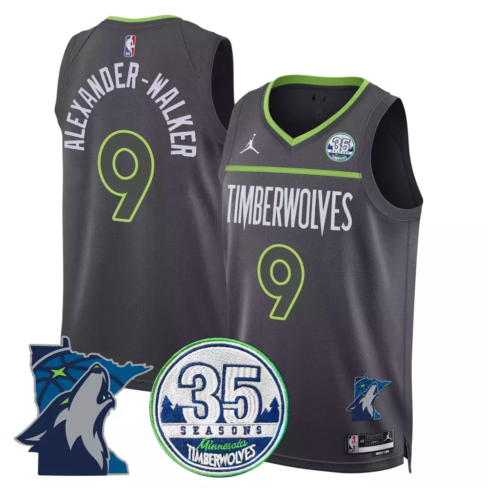 nickeil alexanderwalker icon mens minnesota timberwolves swingman jersey v2 all stitched