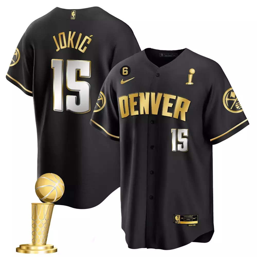 nikola jokic black limited mens denver nuggets 2023 champions cool base jersey all stitched