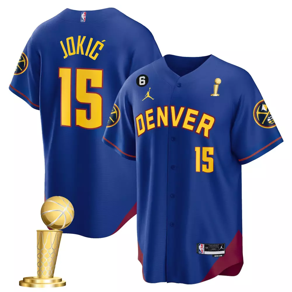 nikola jokic statement mens denver nuggets 2023 champions cool base jersey all stitched
