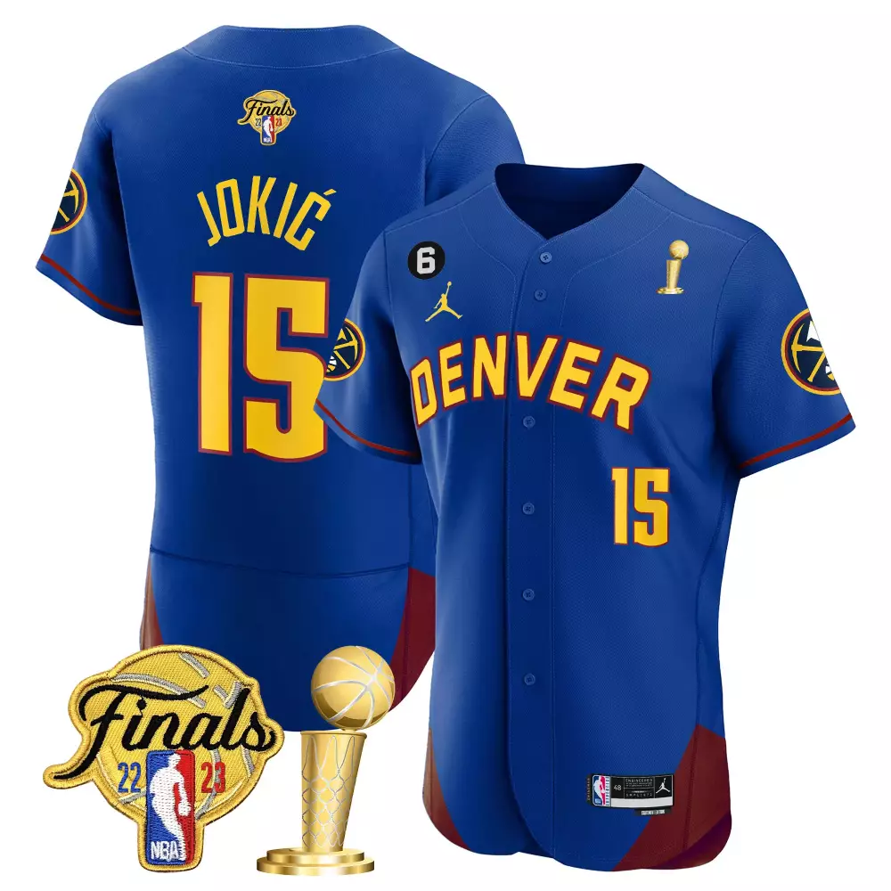 nikola jokic statement mens denver nuggets 2023 finals champions flex base jersey all stitched