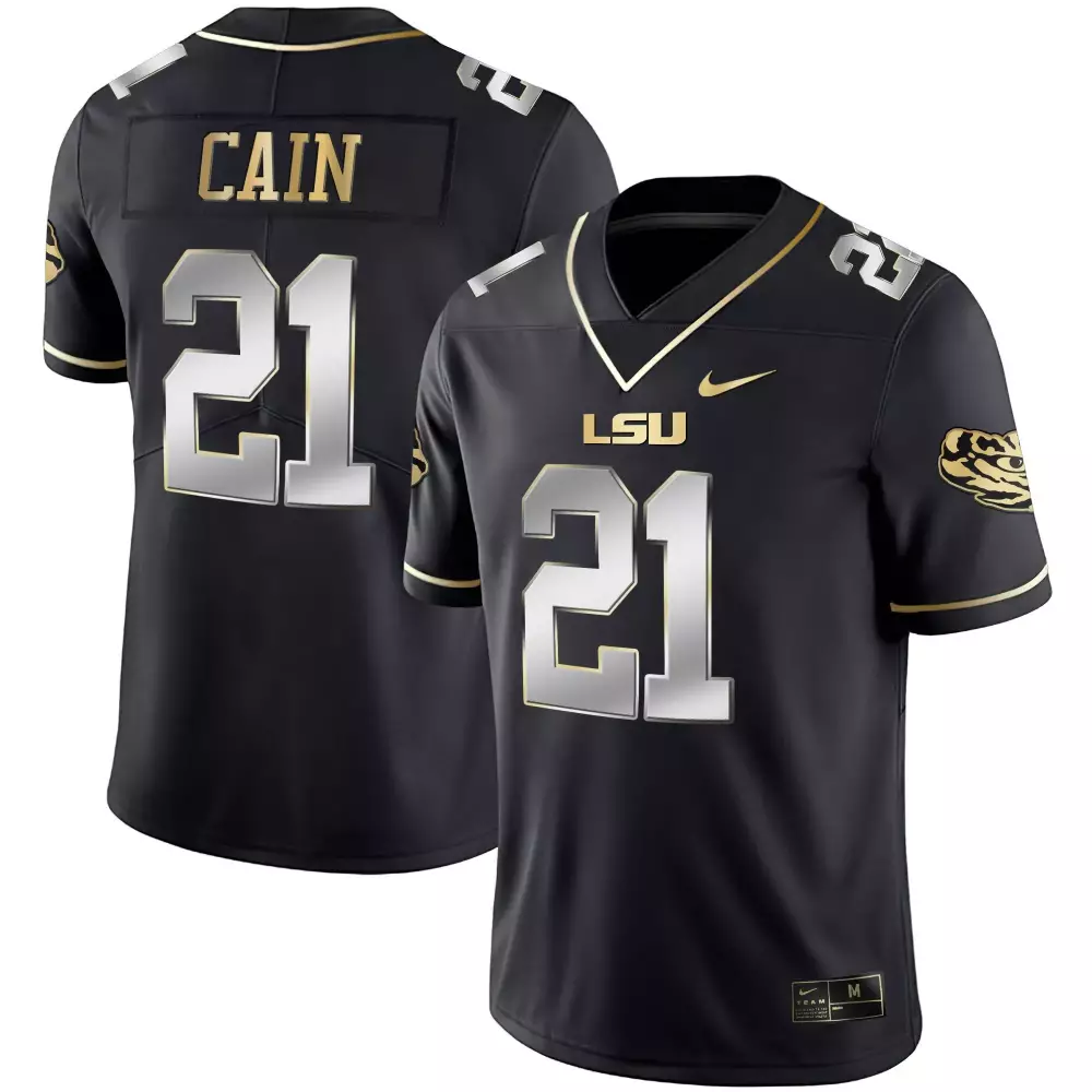 noah cain black limited mens lsu tigers black limited gold vapor jersey all stitched