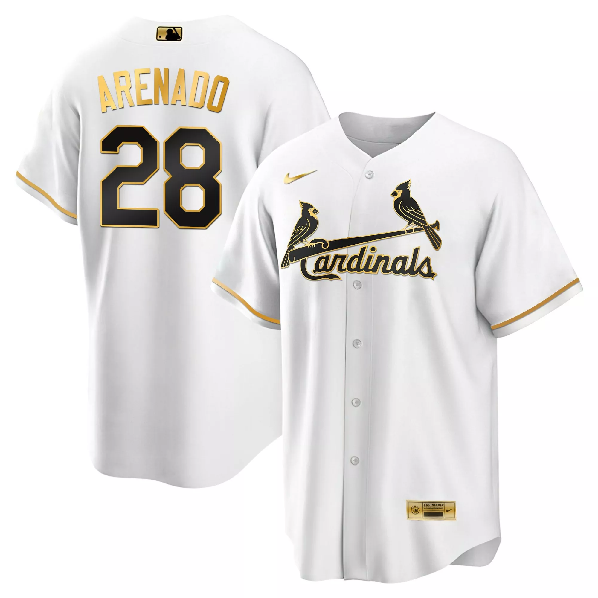 nolan arenado cool white gold mens st louis cardinals black limited gold jersey all stitched