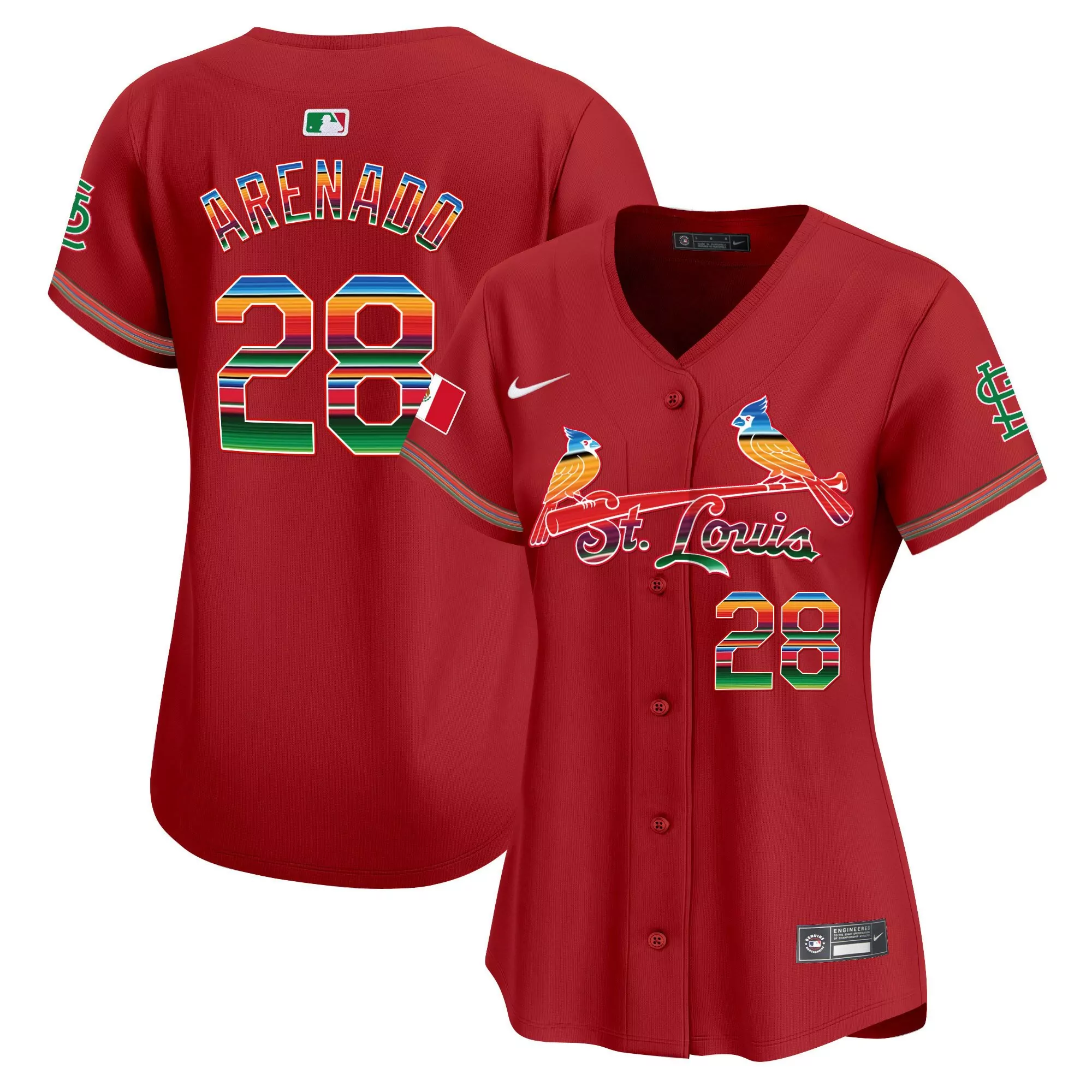 nolan arenado red womens st louis cardinals mexico vapor premier limited jersey all stitched