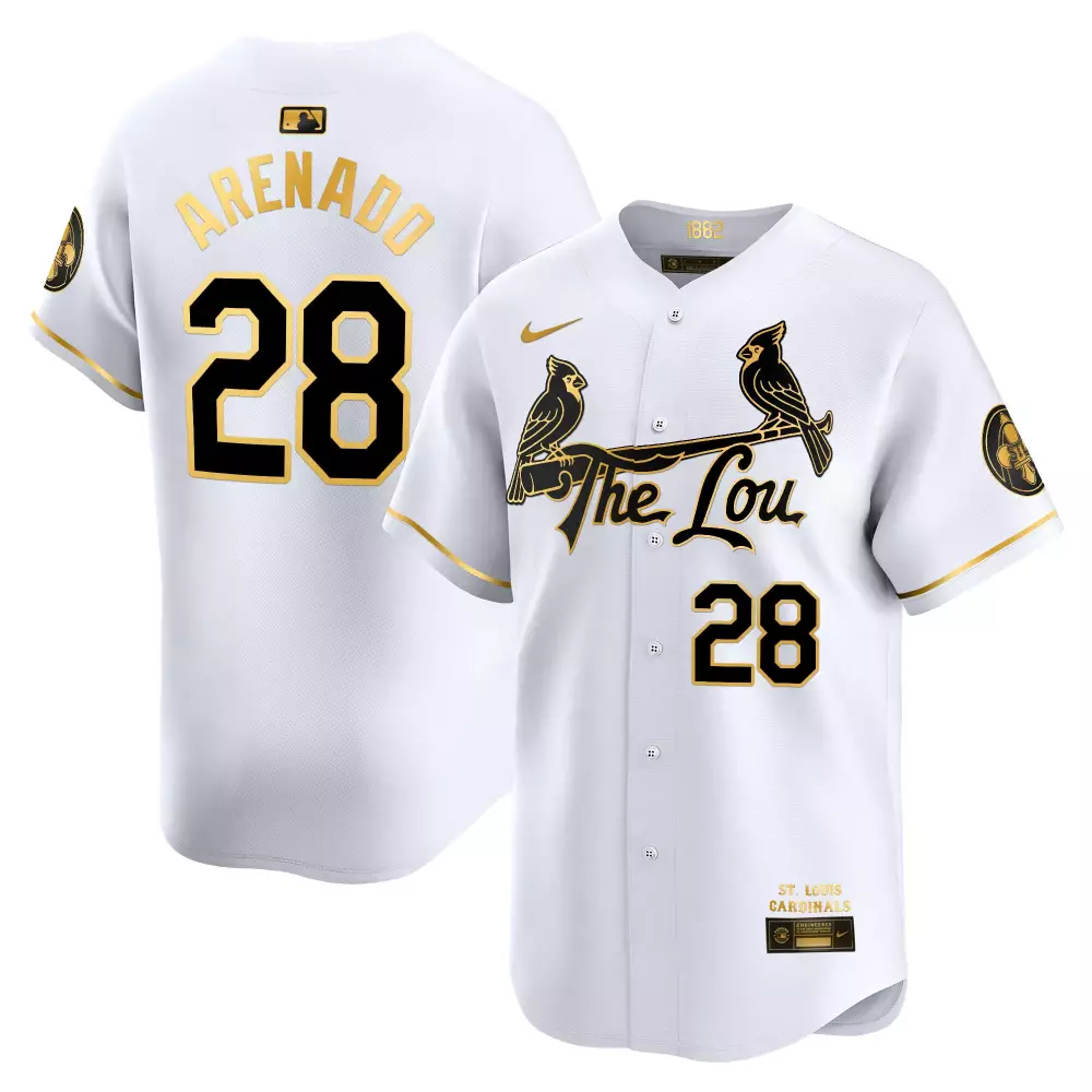 nolan arenado white gold mens st louis cardinals 2024 city connect vapor premier limited jersey all stitched