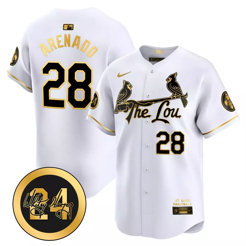 nolan arenado white gold mens st louis cardinals 2024 city connect vapor premier limited jersey all stitched