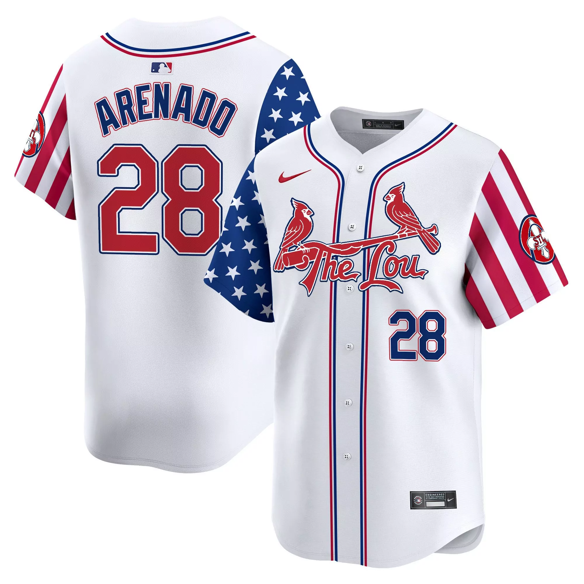 nolan arenado white mens st louis cardinals 2024 independence day vapor premier limited jersey all stitched