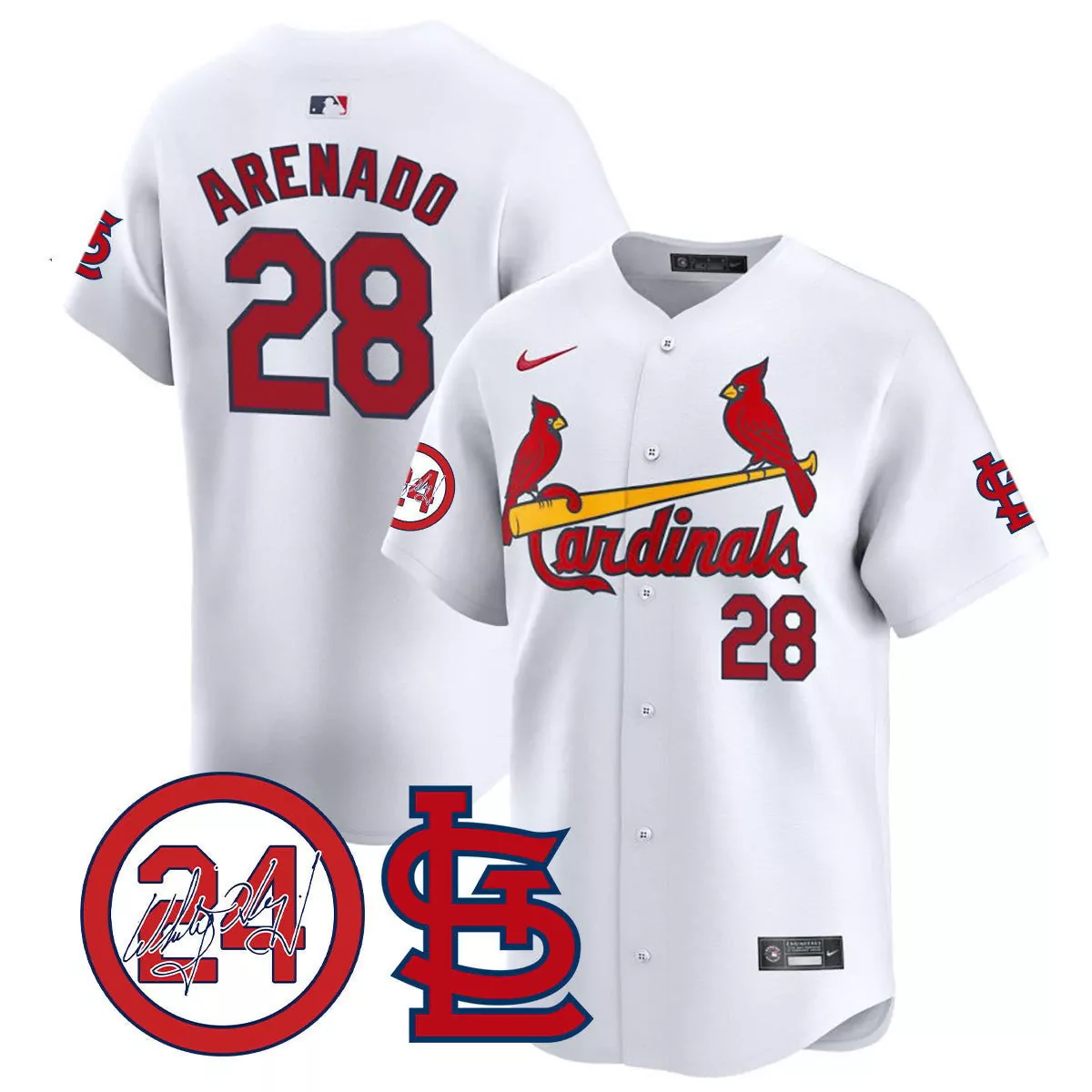 nolan arenado white mens st louis cardinals memorial vapor premier limited jersey all stitched