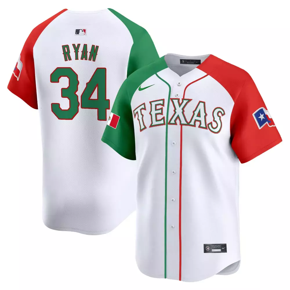 nolan ryan alternate mens texas rangers mexico texas patch vapor premier limited jersey all stitched