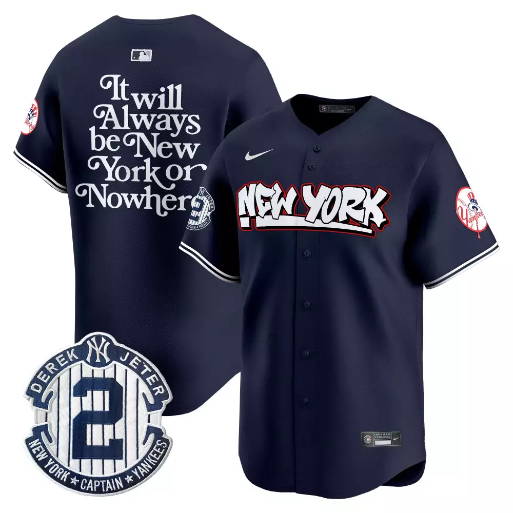 nyon navy mens new york yankees graffiti vapor premier limited jersey v2 all stitched