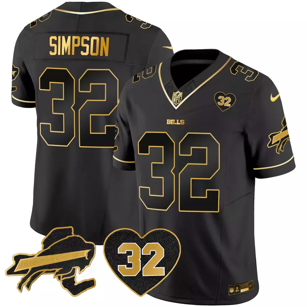OJ Simpson Buffalo Bills Gold Vapor Limited Jersey | Stitched Fan Gear | For Men, Women & Youth