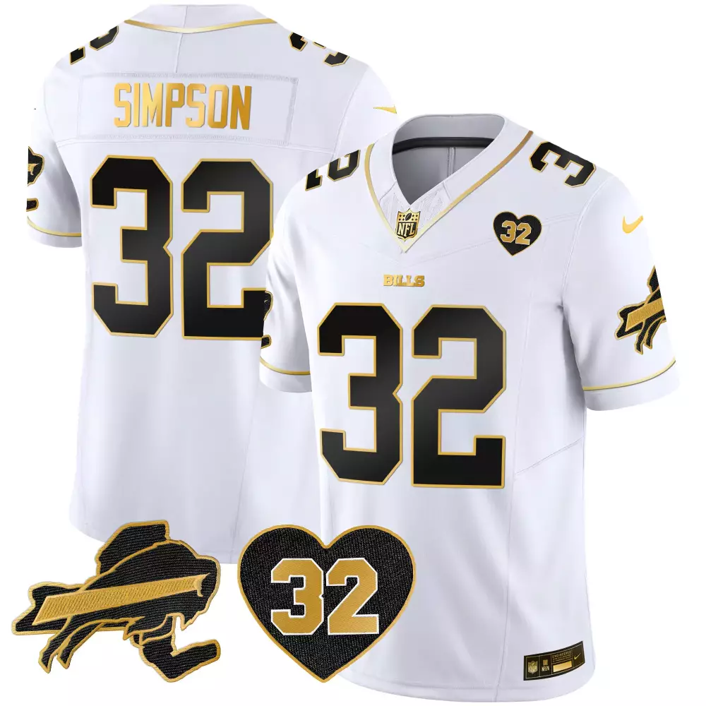 OJ Simpson Buffalo Bills Gold Vapor Limited Jersey | Stitched Fan Gear | For Men, Women & Youth