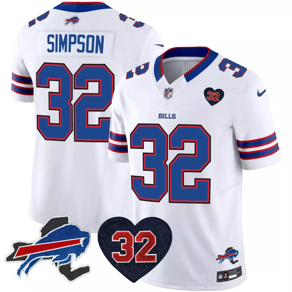 oj simpson white mens buffalo bills oj simpson patch vapor limited jersey all stitched