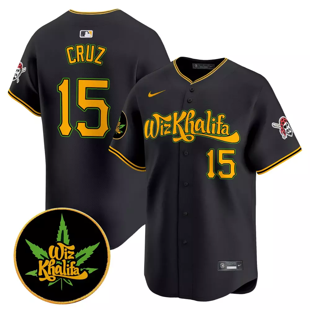 oneil cruz black mens pittsburgh pirates 412 patch vapor premier limited jersey v6 all stitched