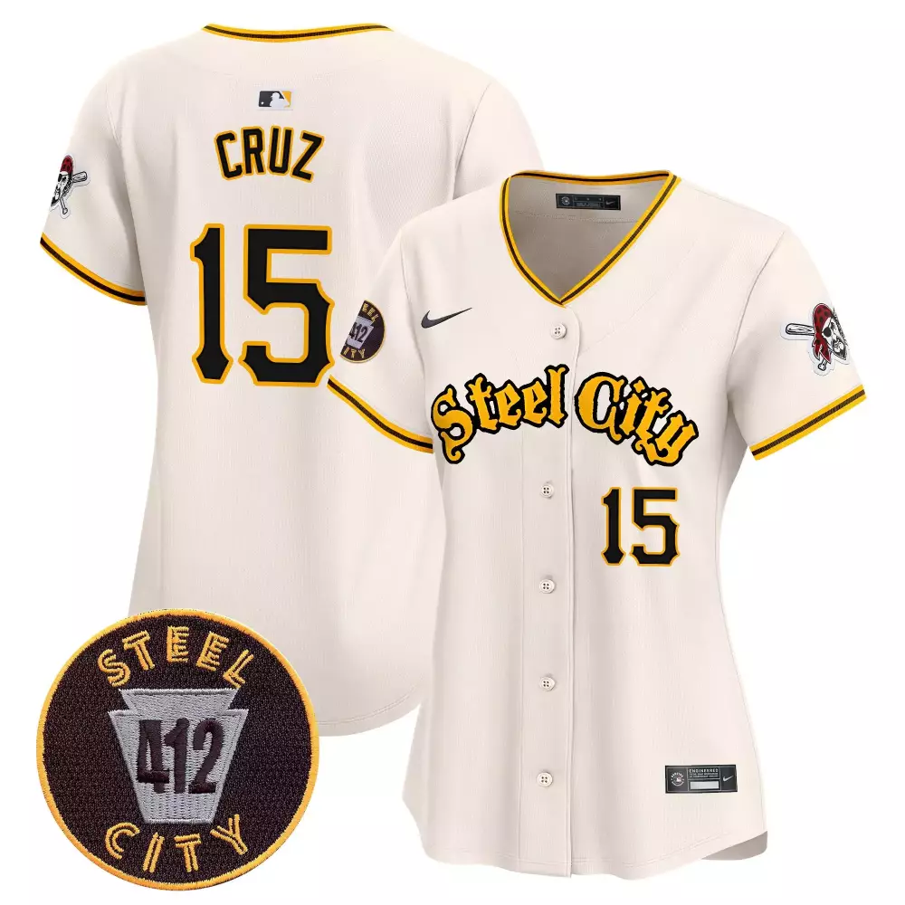 oneil cruz cream womens pittsburgh pirates 412 patch vapor premier limited jersey v5 all stitched