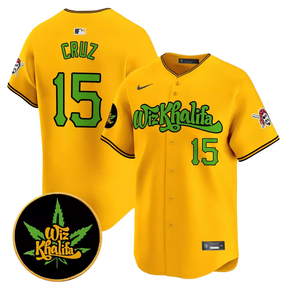 oneil cruz gold mens pittsburgh pirates 412 patch vapor premier limited jersey v7 all stitched