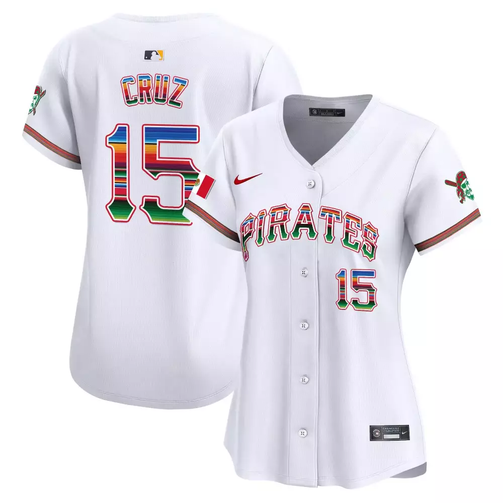 oneil cruz white womens pittsburgh pirates 412 patch vapor premier limited jersey v5 all stitched