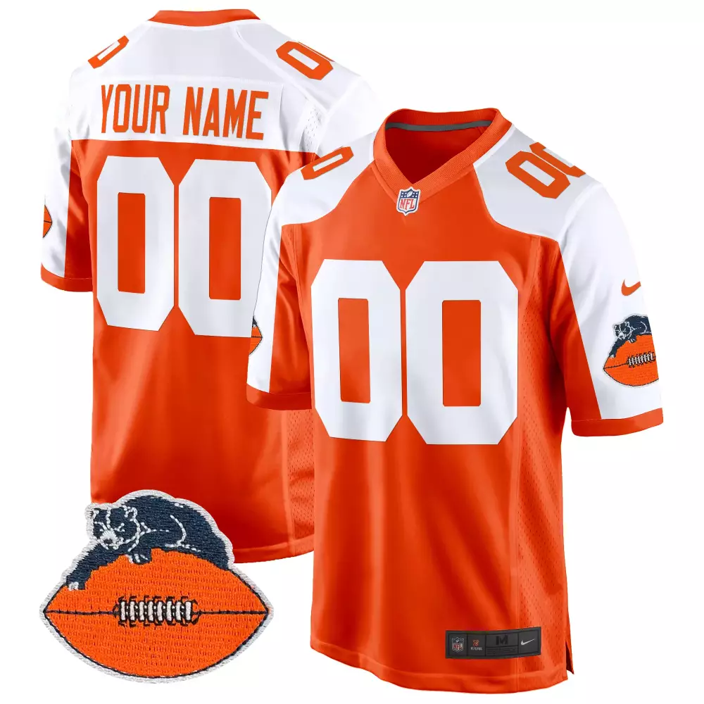 orange alternate men chicago bears city edition custom jersey chicago flag all stitched
