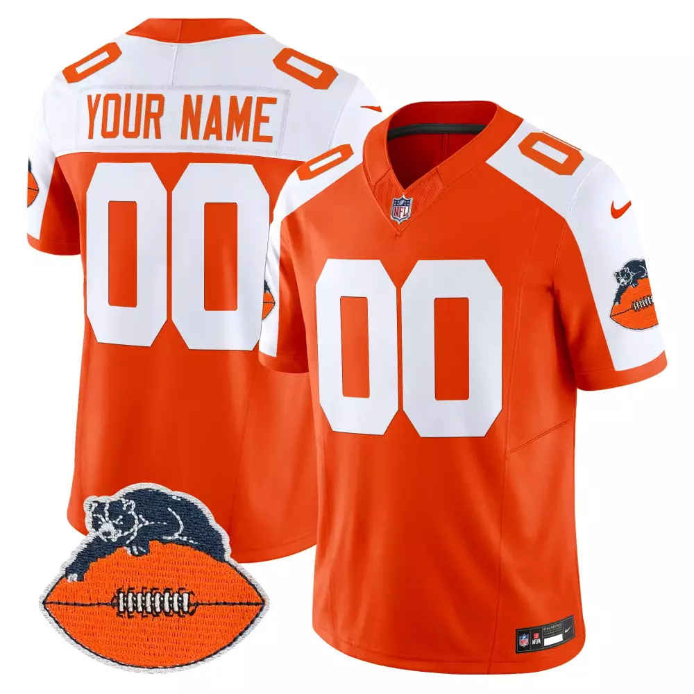 orange alternate men chicago bears city edition custom jersey chicago flag all stitched