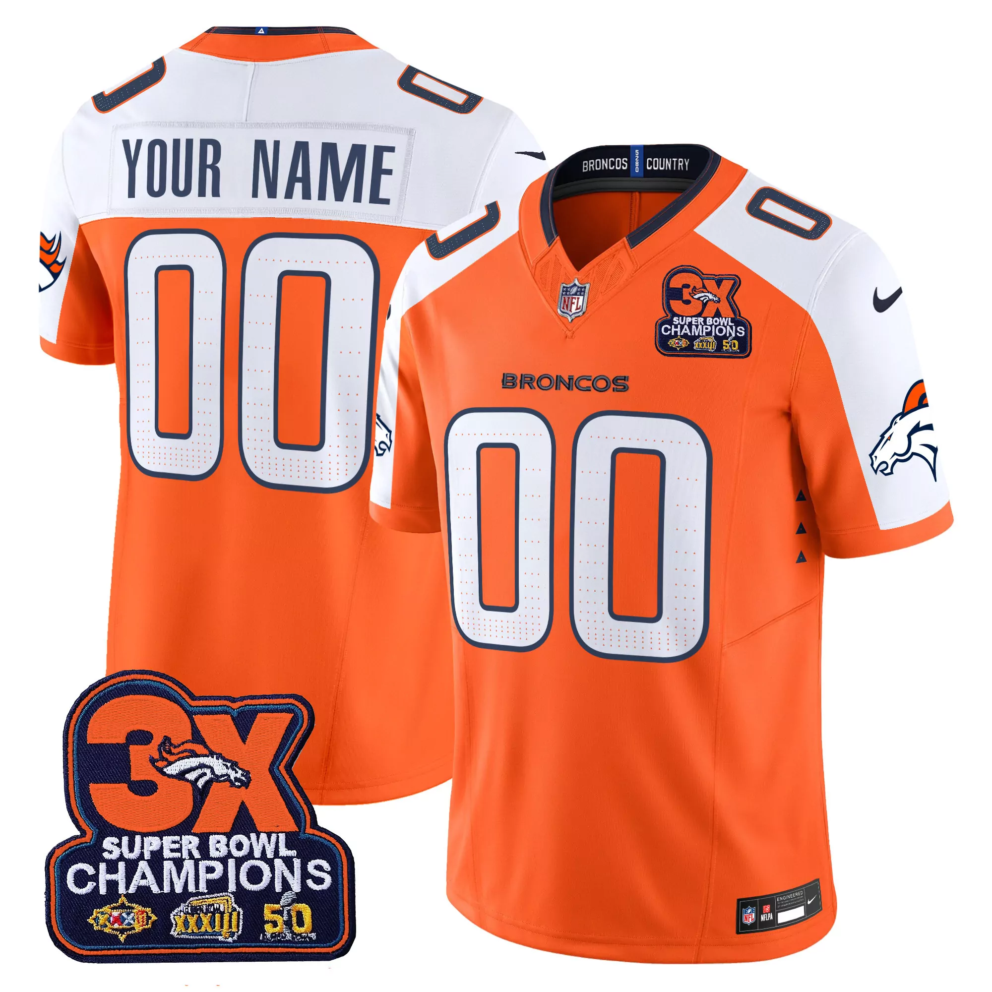 navy youth denver broncos vapor limited custom jersey all stitched