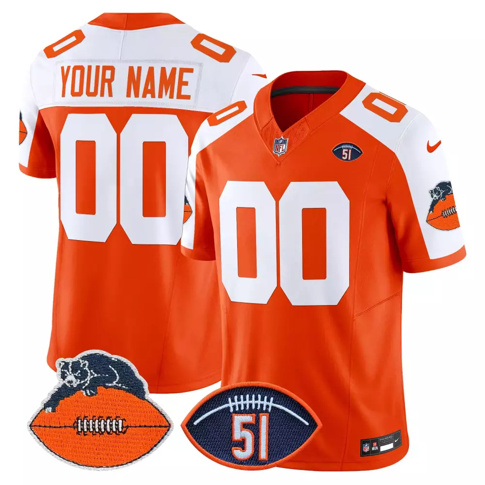 Dick Butkus Chicago Bears Orange Alternate Women's Throwback Vapor Limited Jersey | All Stitched | Gift Idea | For Women