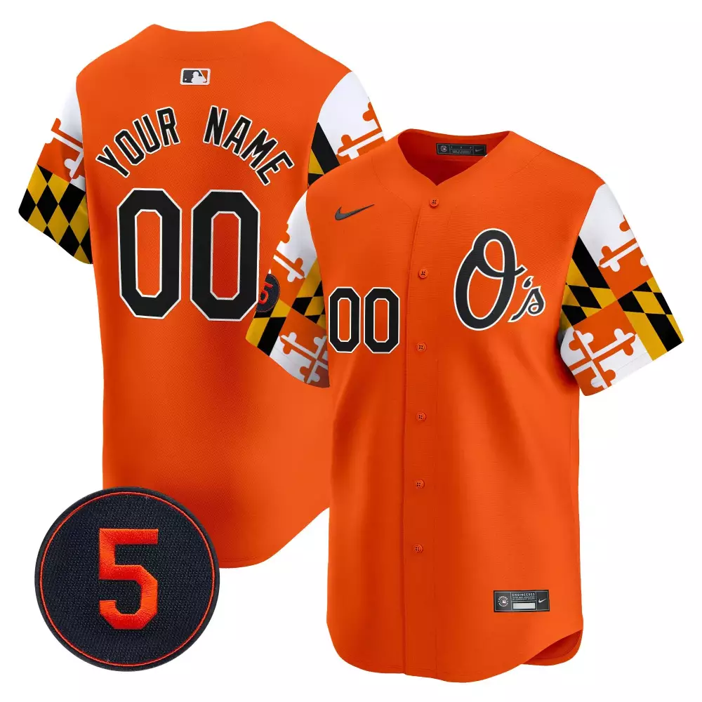 orange men baltimore orioles robinson patch vapor premier limited custom jersey v5 all stitched