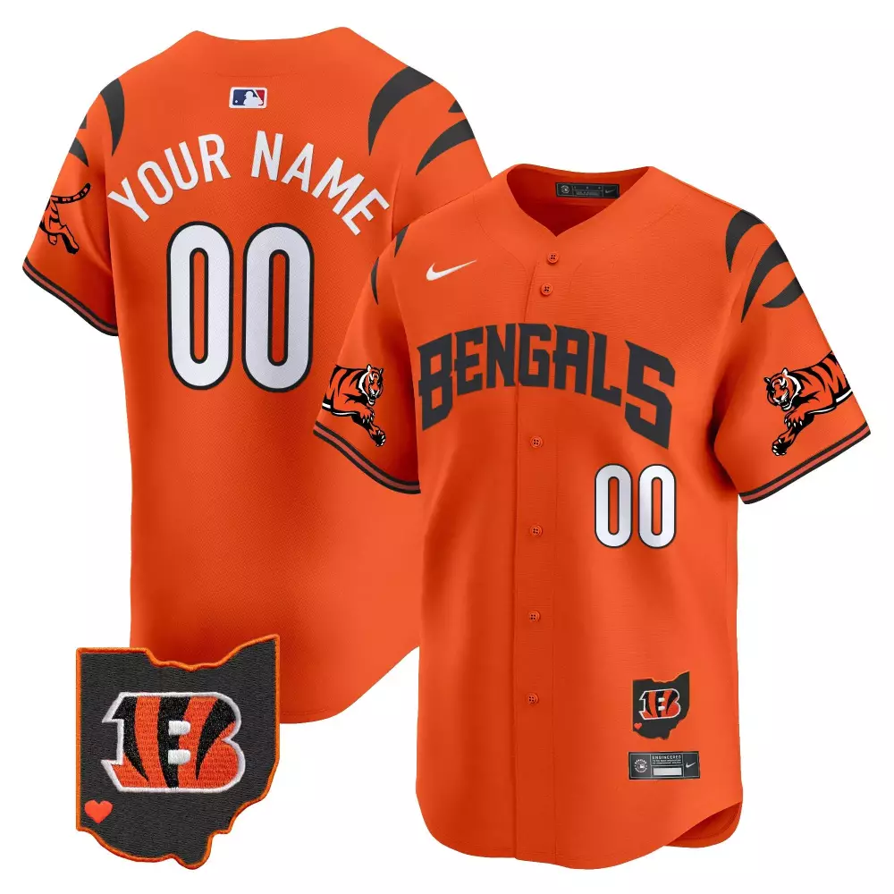 Orange Cincinnati Bengals Vapor Premier Limited Custom Jersey | All Stitched Fan Gear | Perfect for Game Day | For Men, Women & Youth