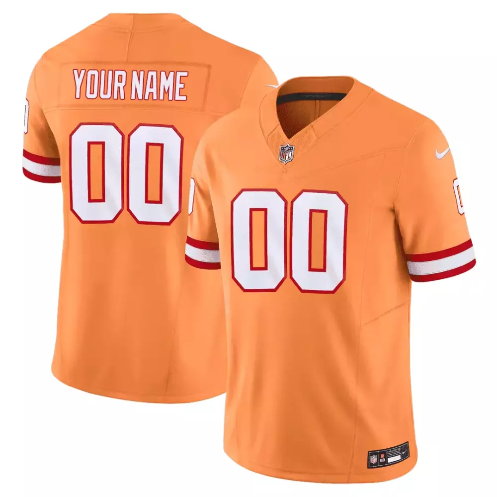 orange men tampa bay buccaneers throwback limited custom jersey all stitched
