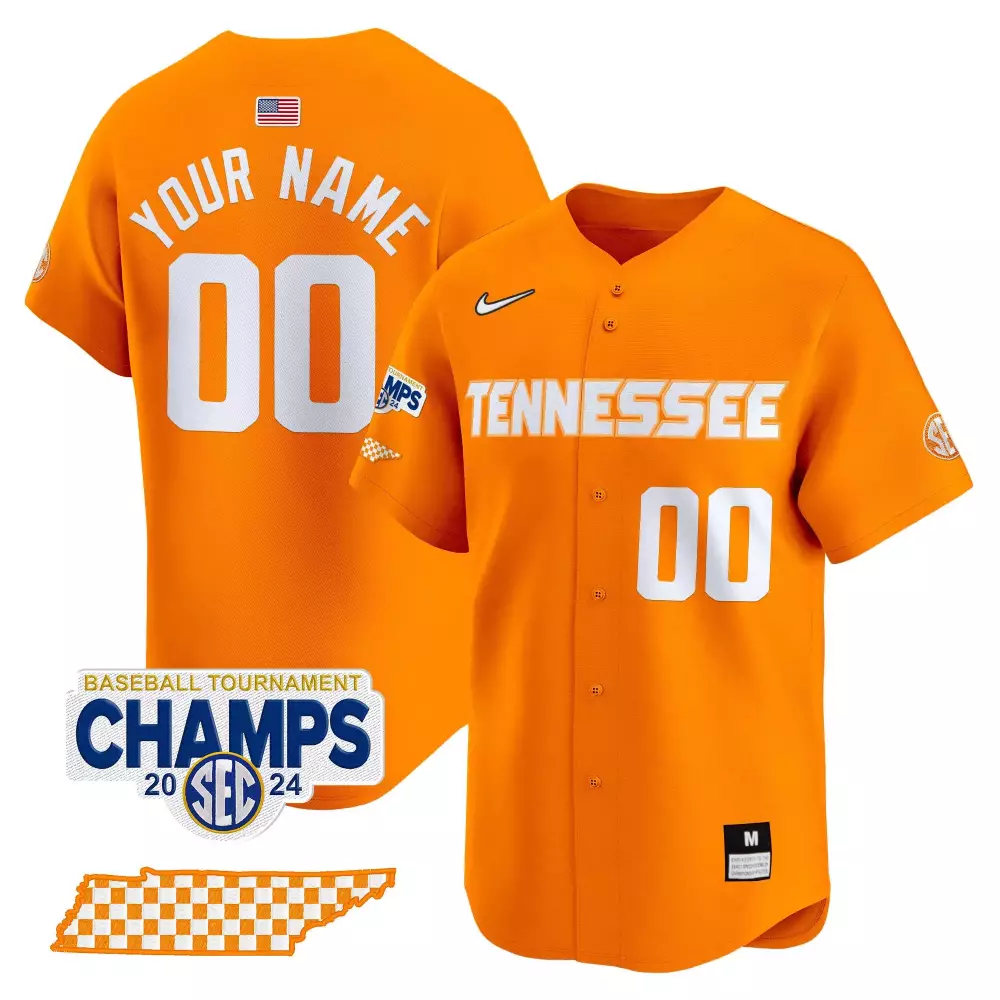 orange men tennessee volunteers 2024 college world series vapor premier limited custom jersey all stitched