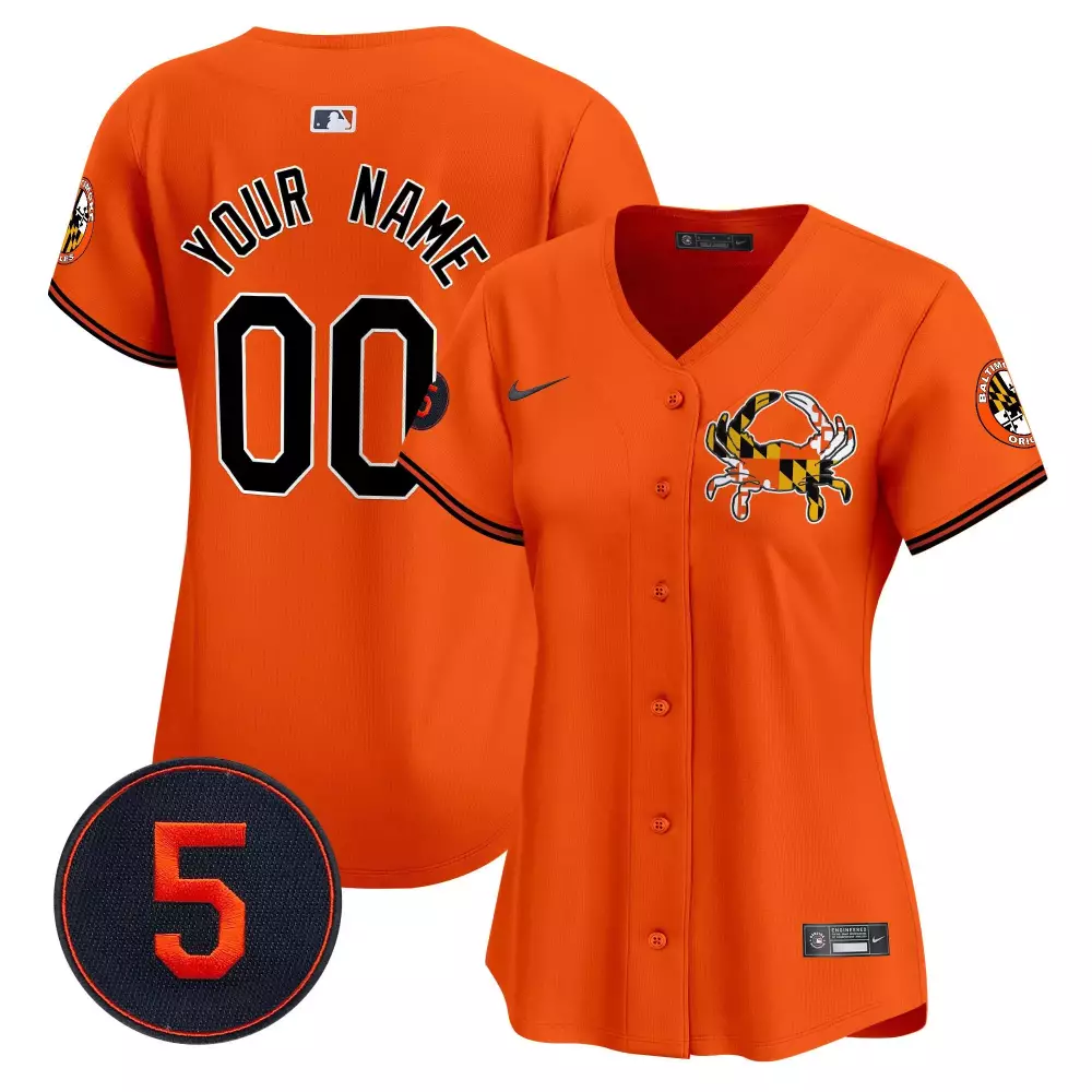 orange women baltimore orioles robinson patch vapor premier limited custom jersey v3 all stitched