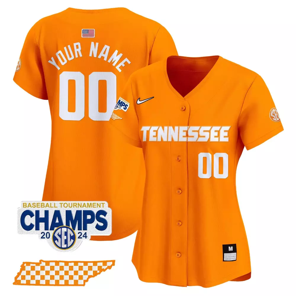 orange women tennessee volunteers 2024 tournament champions vapor premier limited custom jersey v2 all stitched