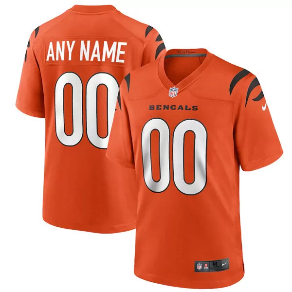 Orange Cincinnati Bengals Custom Jersey Collection | All Stitched Fan Gear | Perfect for Youth Fans | For Men, Women & Youth