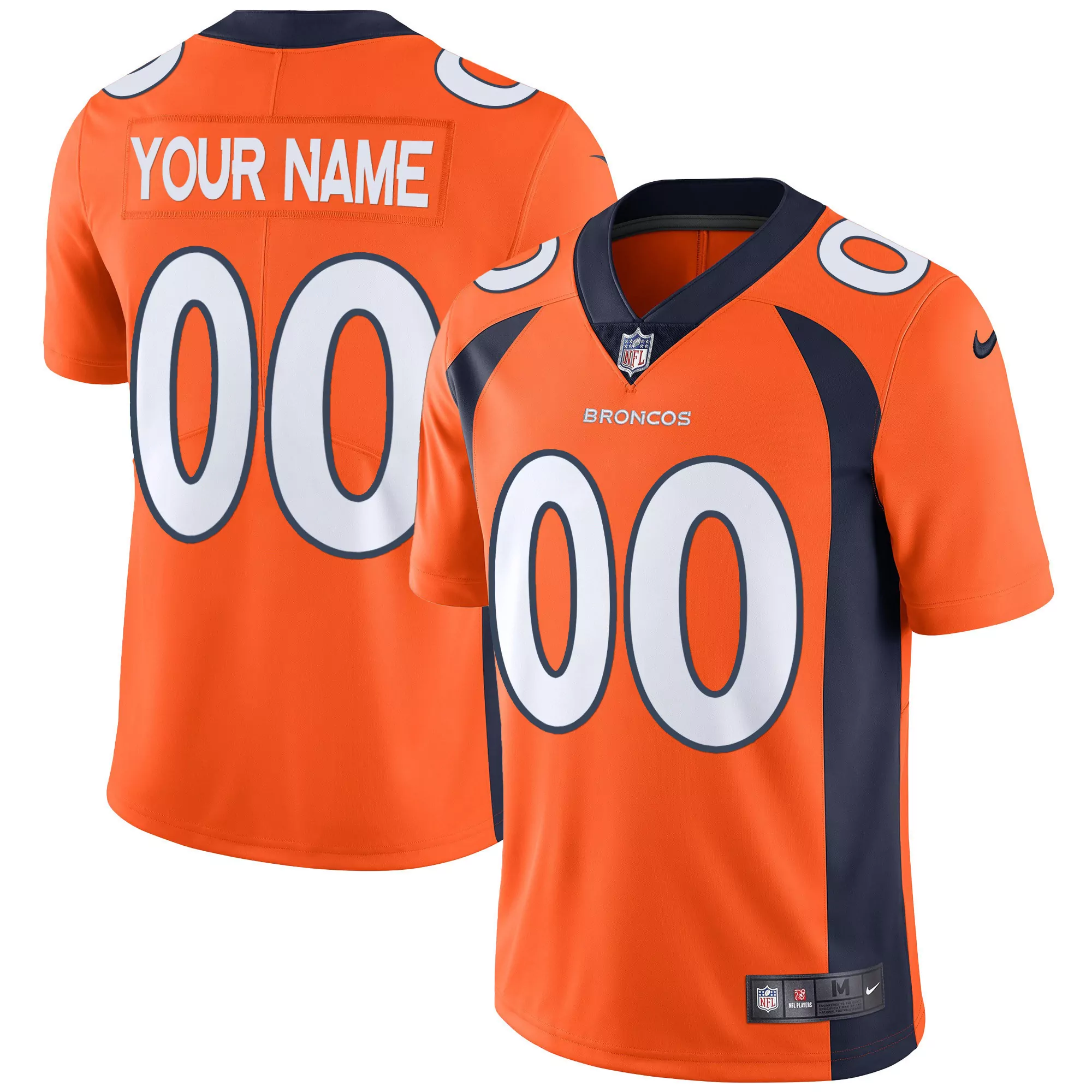 orange youth denver broncos vapor custom jersey all stitched