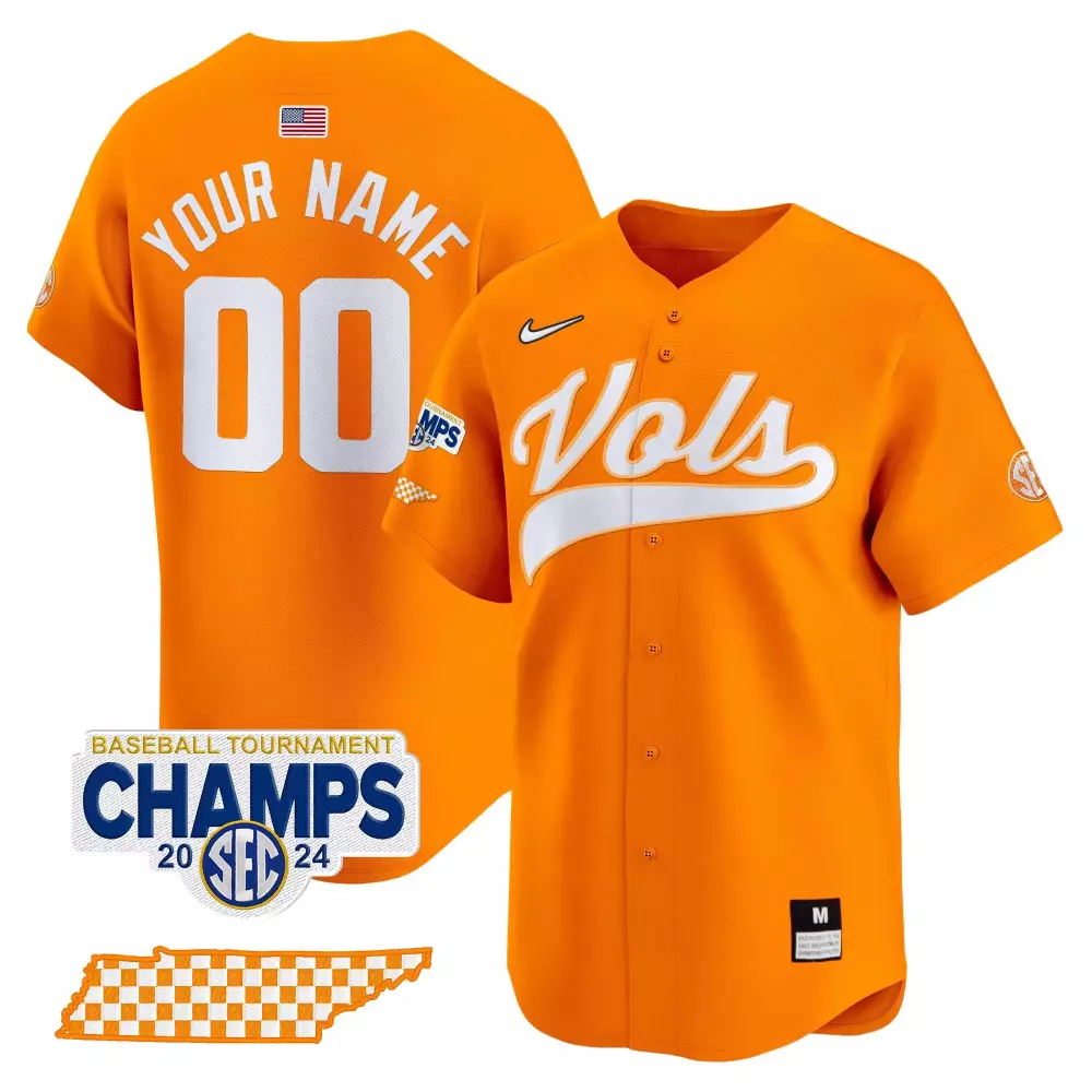 orange youth tennessee volunteers 2024 college world series vapor premier limited custom jersey all stitched