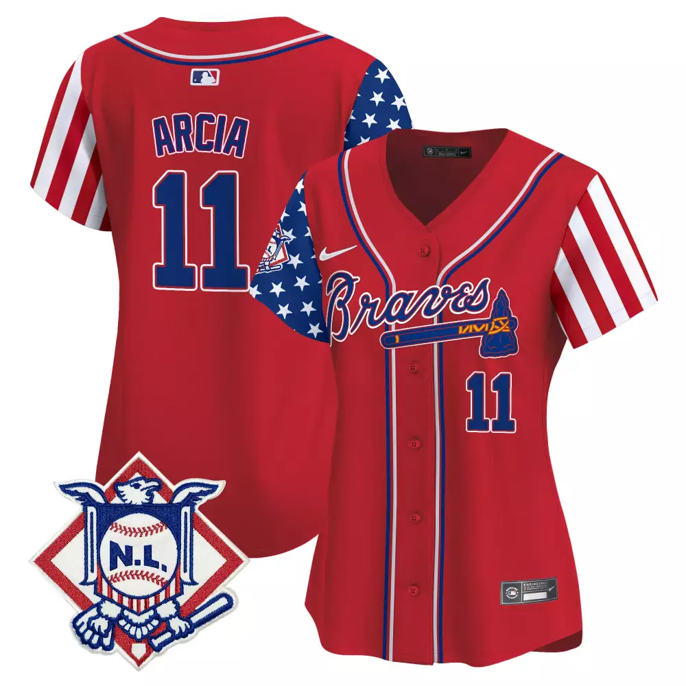 Orlando Arcia Atlanta Braves Peaches N Cream Vapor Premier Limited Jersey | Women's All Stitched | Fan Gear for Men, Women & Youth