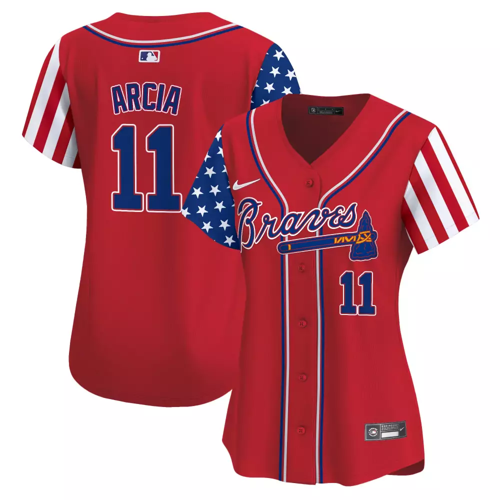Orlando Arcia Atlanta Braves Peaches N Cream Vapor Premier Limited Jersey | Women's All Stitched | Fan Gear for Men, Women & Youth