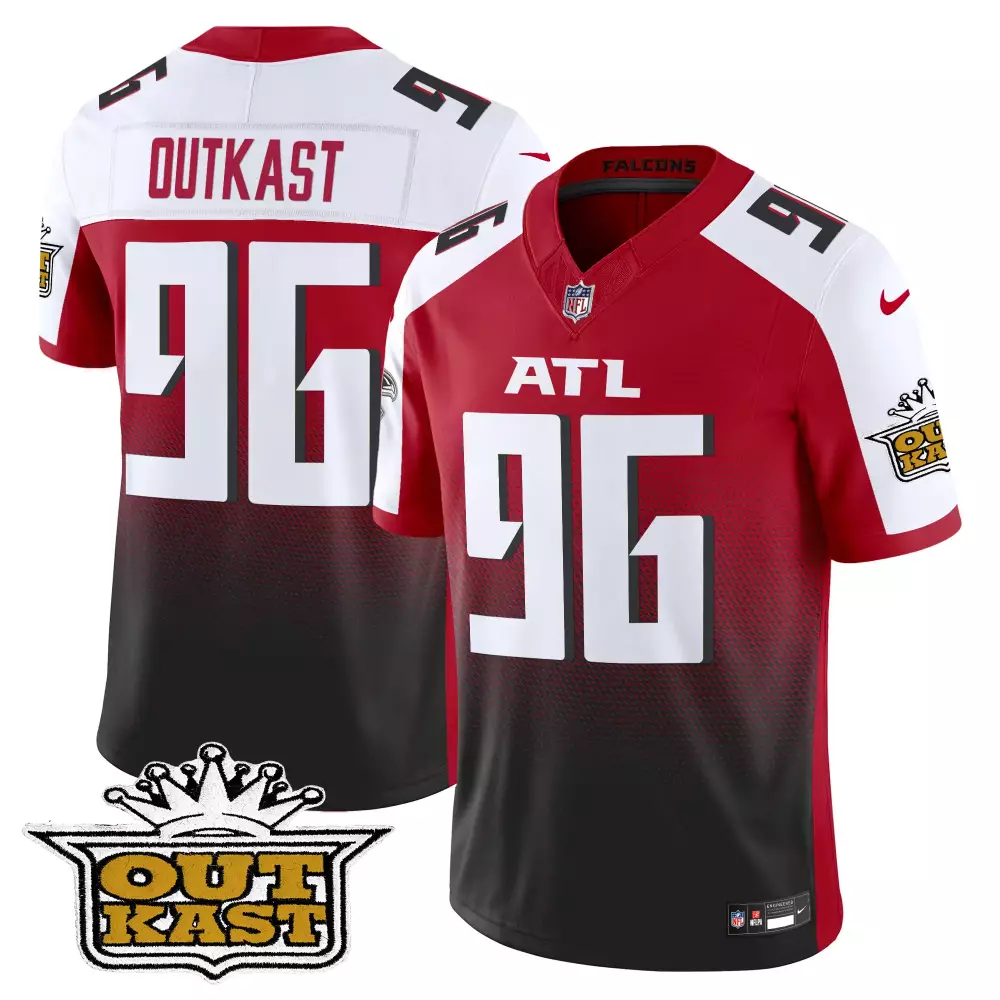 outkast black alternate mens outkast x atlanta falcons 2024 vapor limited jersey all stitched