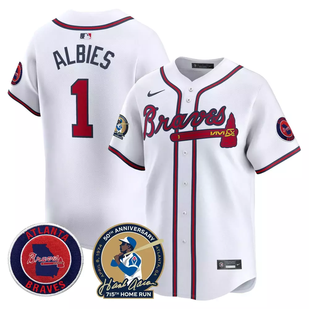 ozzie albies white mens atlanta braves blooper patch vapor premier limited jersey all stitched