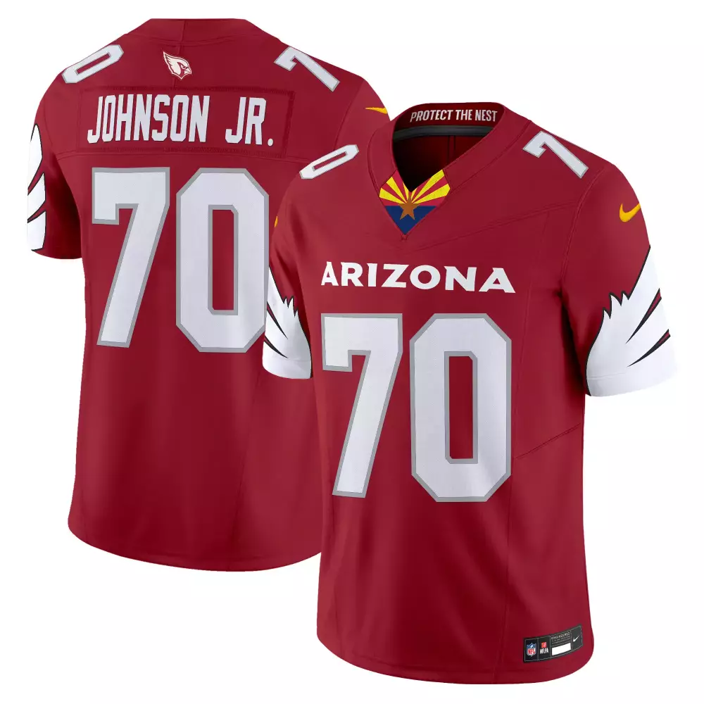 paris johnson jr black mens arizona cardinals 2024 vapor limited jersey all stitched