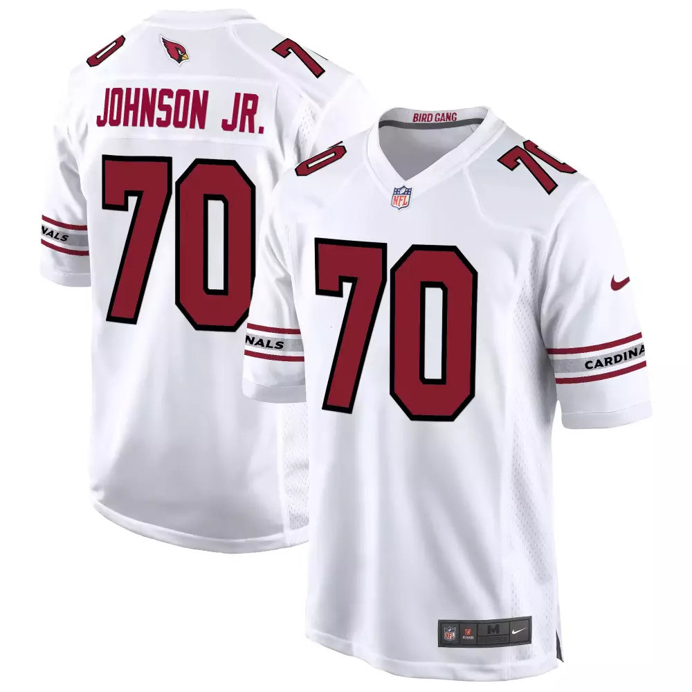 paris johnson jr white mens arizona cardinals 2024 game jersey all stitched