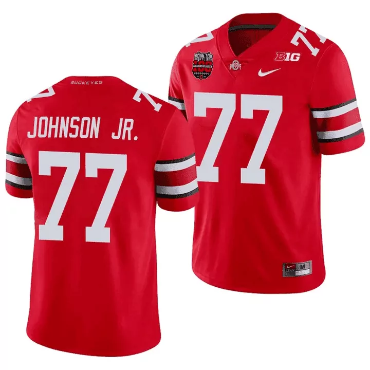 paris johnson red mens ohio state buckeyes 100th year stadium anniversary limited jersey all stitched