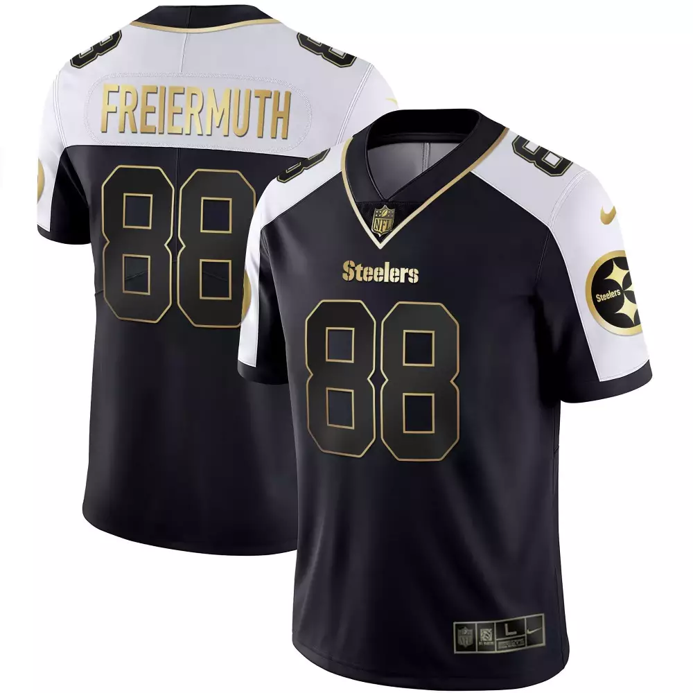Pat Freiermuth Alternate Youth Pittsburgh Steelers Gold Split Jersey | Stitched Fan Gear | For Men, Women & Youth