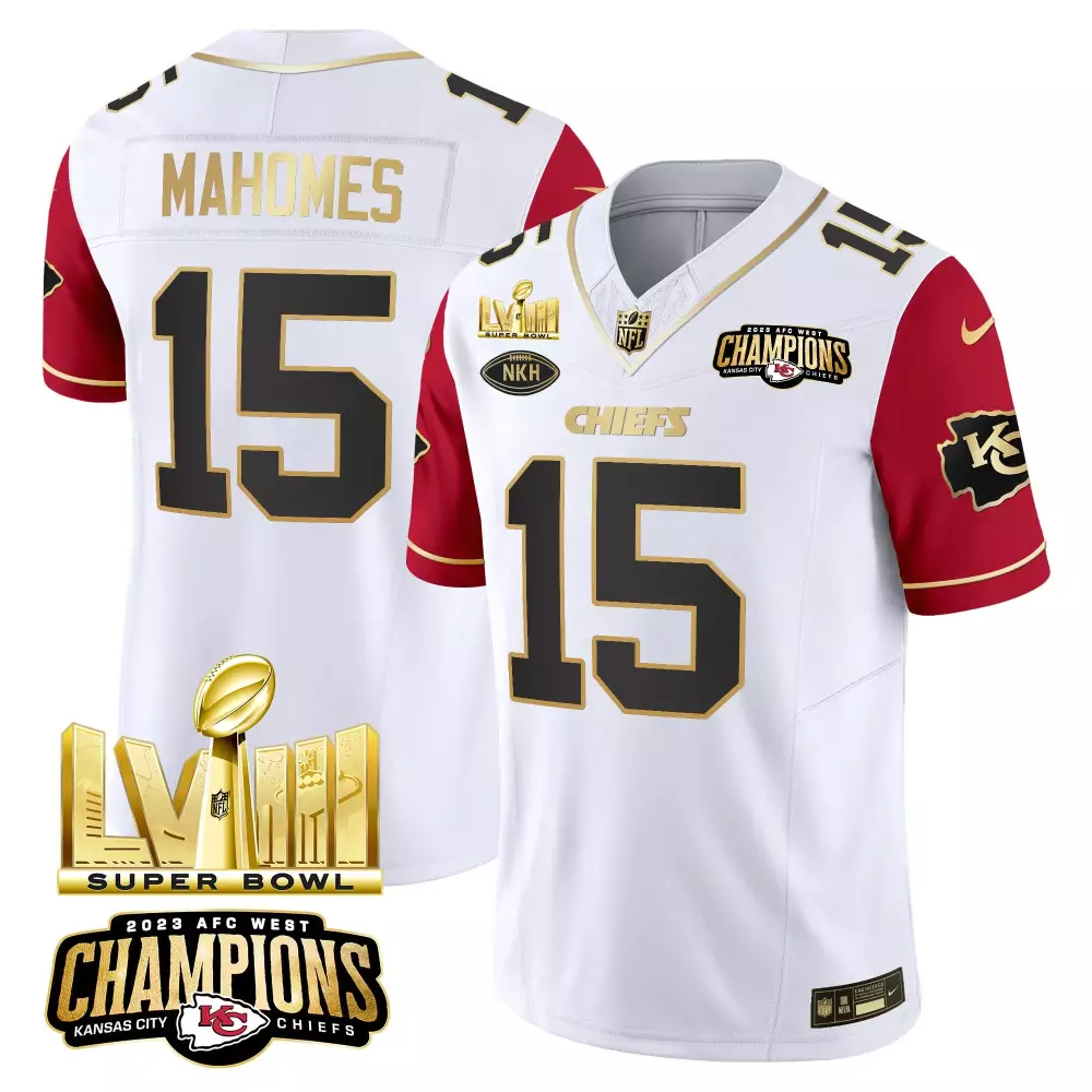 patrick mahomes color sleeve youths kansas city chiefs super bowl vapor gold jersey all stitched