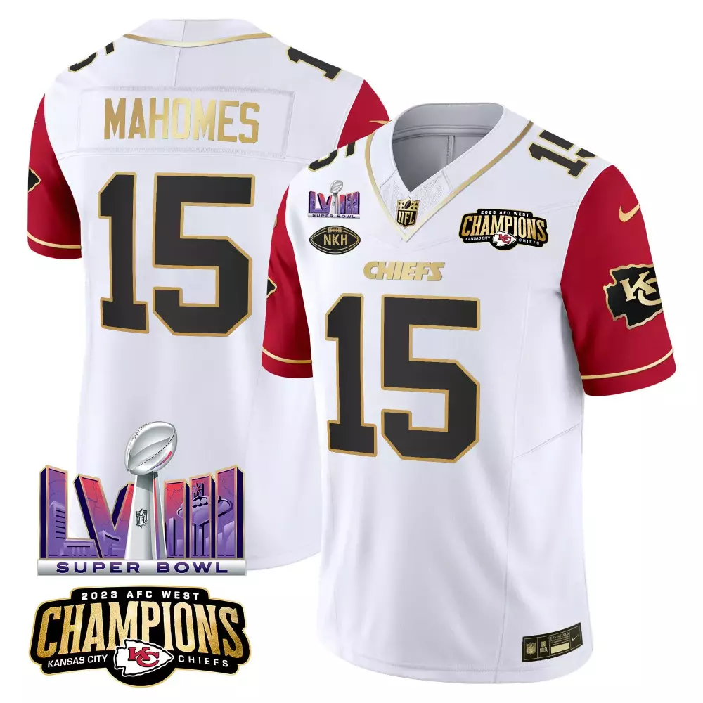 patrick mahomes color sleeve youths kansas city chiefs super bowl vapor gold jersey all stitched