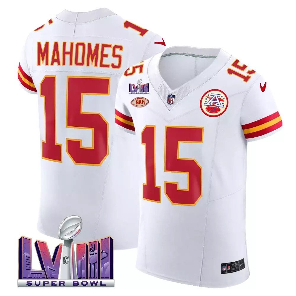 Patrick Mahomes Kansas City Chiefs Super Bowl LVIII Gold Patch Vapor Elite Jersey | Red Limited Edition | Fan Gear for Men, Women & Youth