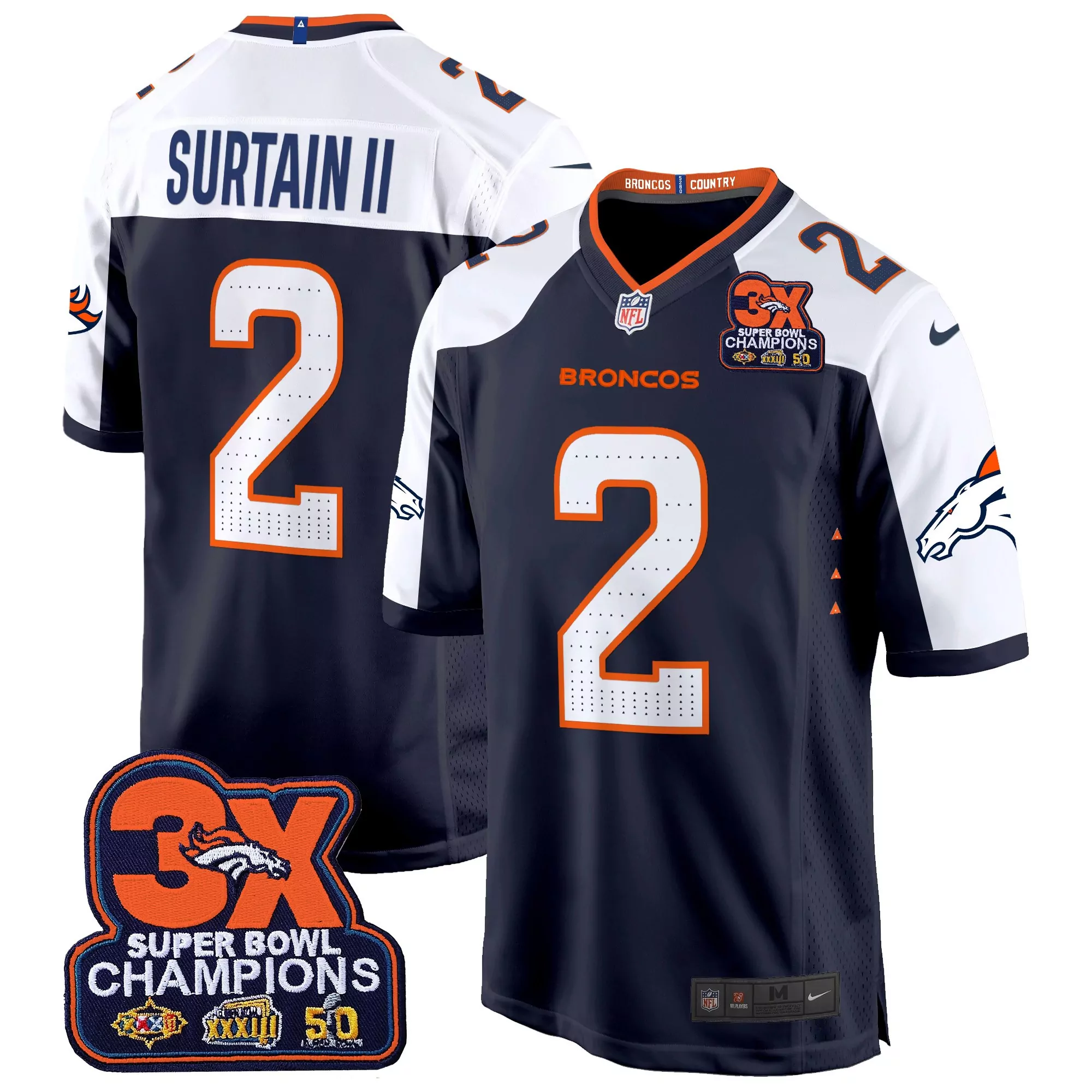 patrick surtain ii men denver broncos 2024 salute to service vapor limited jersey arctic camo all stitched