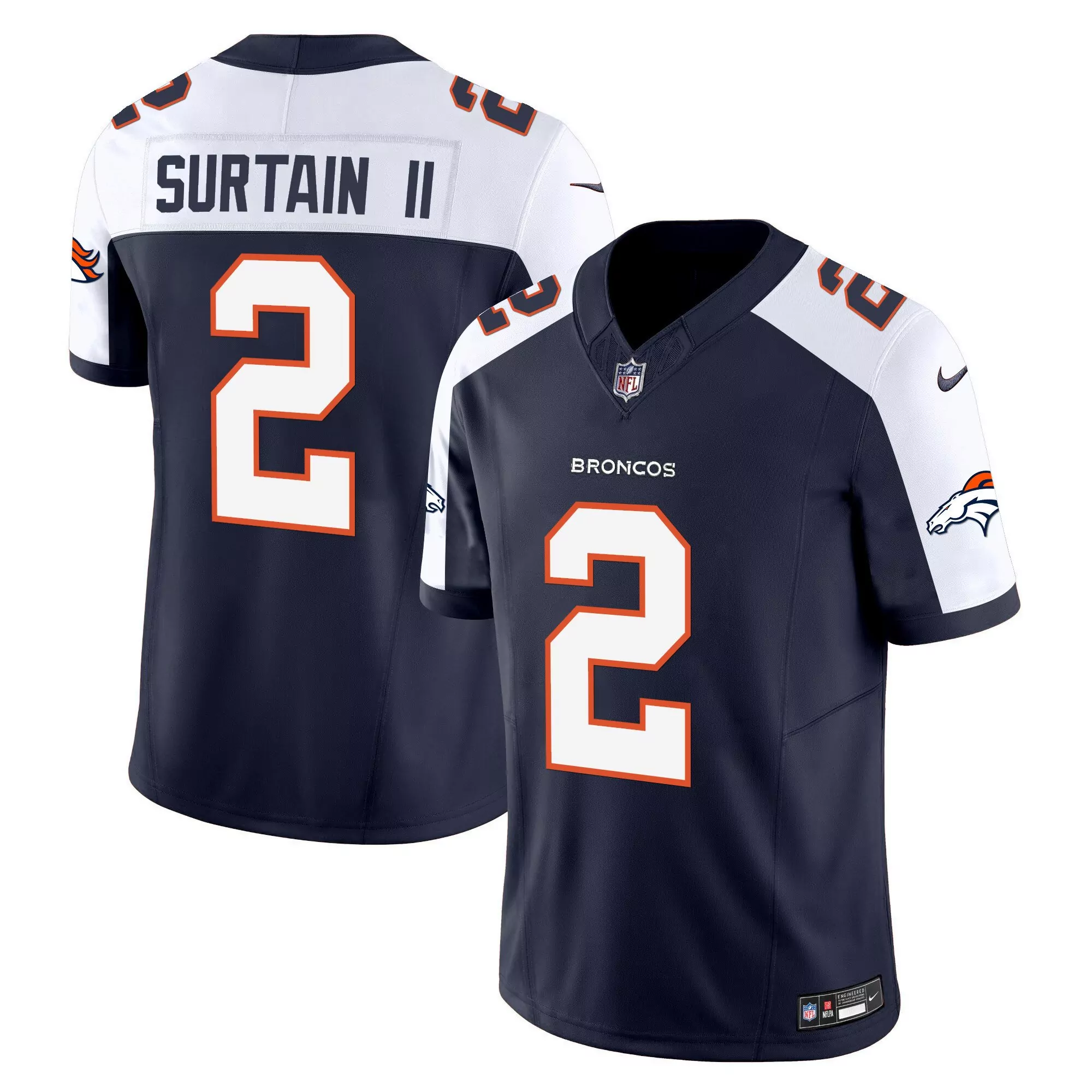 patrick surtain ii navy alternate mens denver broncos vapor limited jersey all stitched