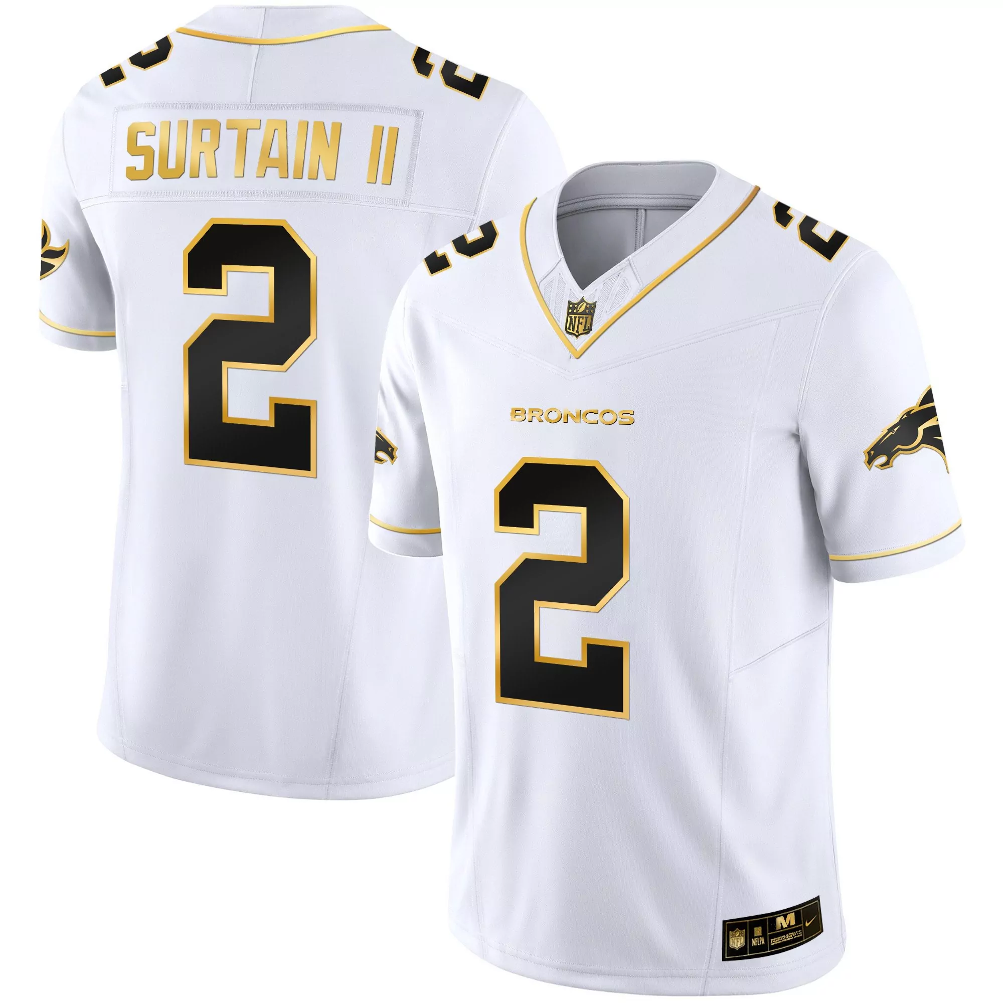 patrick surtain ii orange womens denver broncos throwback vapor limited jersey v2 all stitched