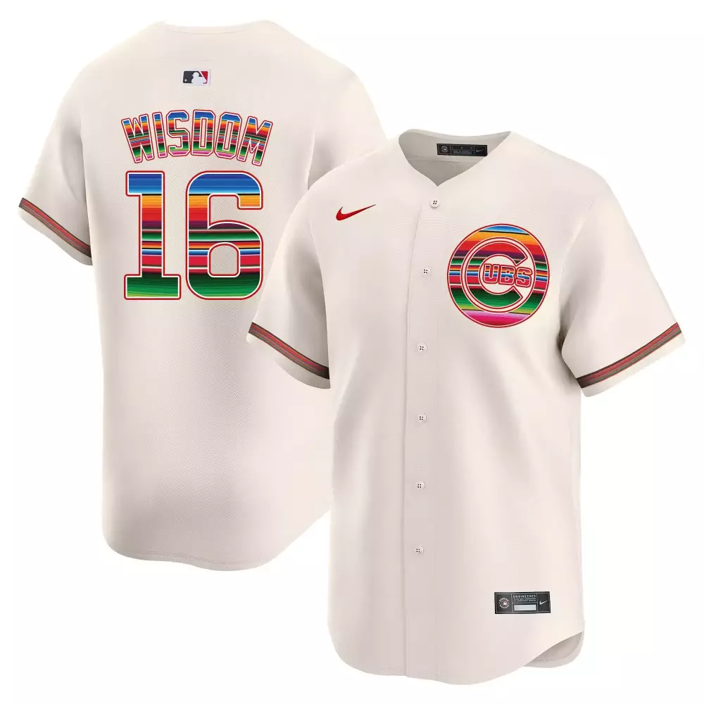 Patrick Wisdom Cream Men's Cubs Mexico Illinois Patch Jersey | Vapor Premier Limited Edition | Fan Gear for Men, Women & Youth