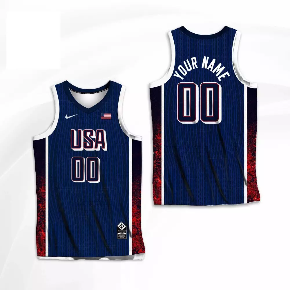 pattern men mens usa basketball national team 2024 custom jersey