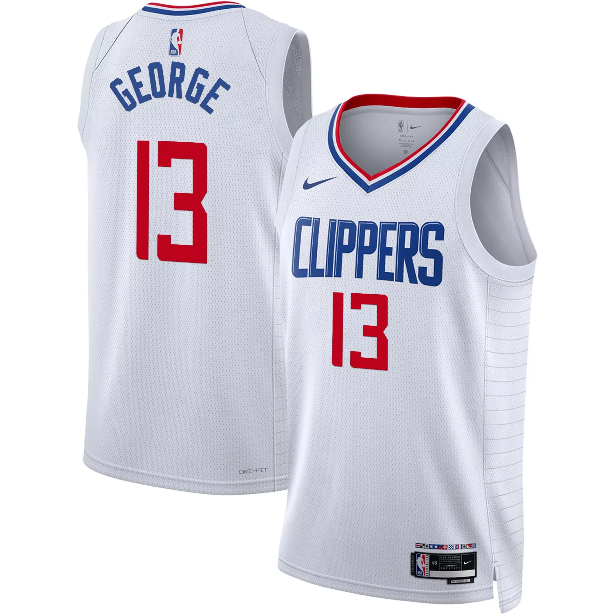 paul george association mens los angeles clippers swingman jersey all stitched